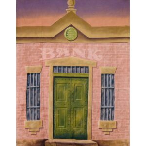 Early Australian Colonial Bank Facade Painted Backdrop BD-0103