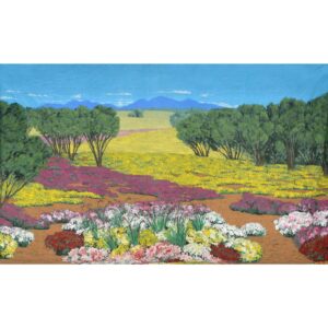 Colourful Wildflowers Painted Backdrop BD-0119