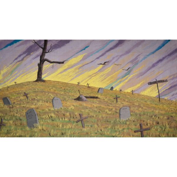 Western Boot Hill Cemetery Painted Backdrop BD-0245