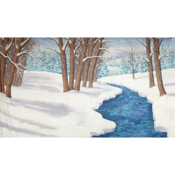 Winter Wonderland Stream Painted Backdrop BD-0264