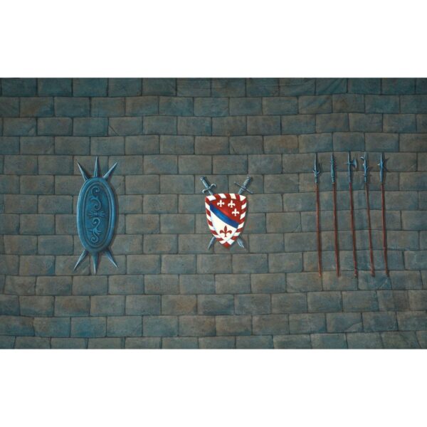 Medieval Interior Castle Wall Painted Backdrop BD-0392