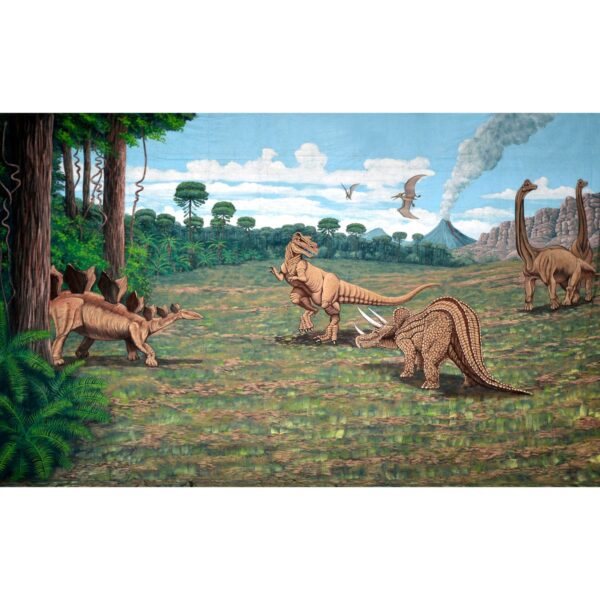 Dinosaurs On The Move Painted Backdrop BD-0800