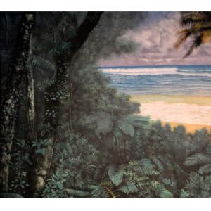 Tropical Beach Painted Backdrop BD-1010