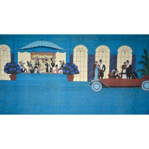 Roaring 20s Arrival at Party Painted Backdrop BD-1762