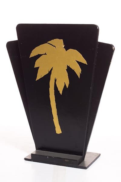 Black Bandstand with Gold Palm Motif - Sydney Prop Specialsts - Prop Hire and Event Theming