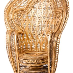 High Back Cane Chair - Gold