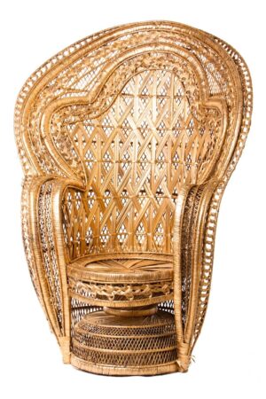 High Back Cane Chair - Gold
