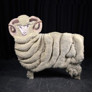 Cutout - Ram with Wool Facing Left
