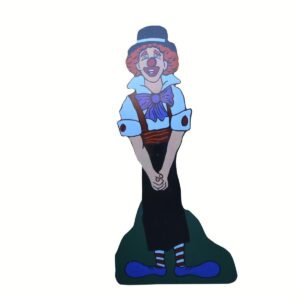 Cutout - Clown with Bow Tie and Blue Shoes