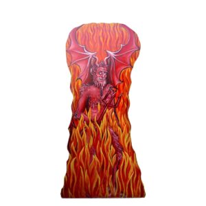 Cutout - Horror Winged Devil in Flames