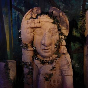 Large Aztec Inca Face with Crown for hire - sydney props