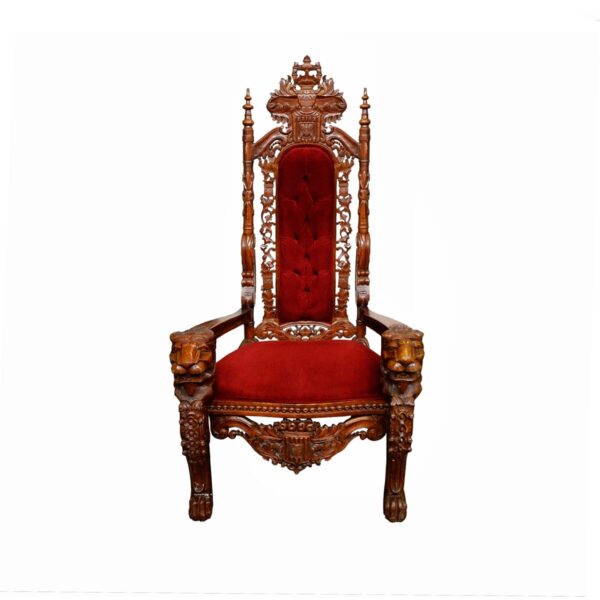 Throne 7- Ornate Red Cushion Throne - Sydney Prop Specialists - Prop Hire and Event Theming