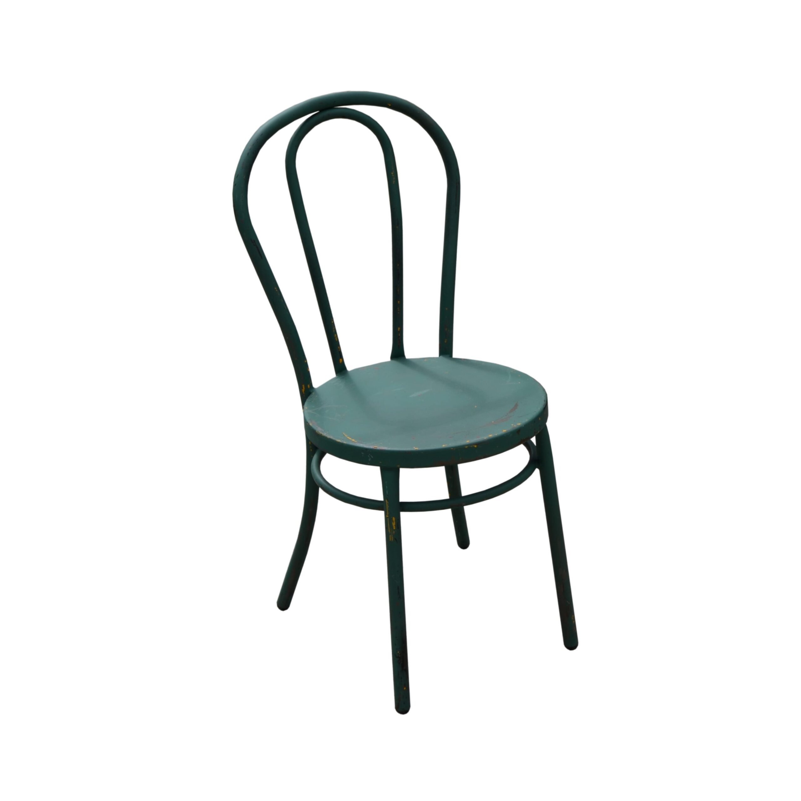 Rustic Painted Steel Bentwood Chair