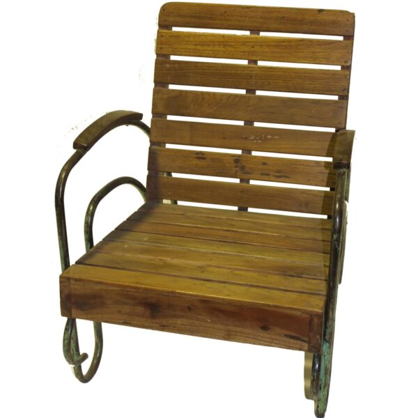 Rustic Timber Slat Porch Chair