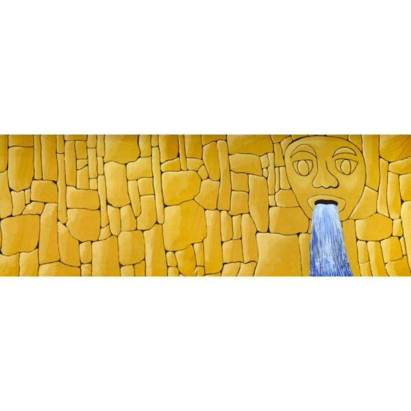 Stone Wall Face Waterfall Painted Backdrop BD-0211