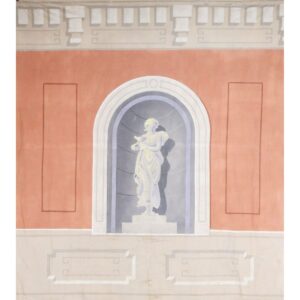Elegant Statue in Wall Recess Painted Backdrop BD-0381