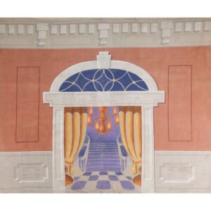 Doorway with Arched Header Painted Backdrop BD-0383