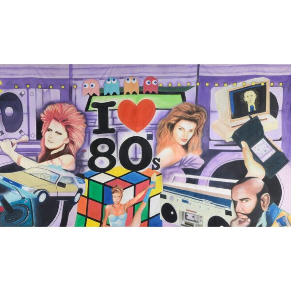 I Love 80s Painted Backdrop BD-0631