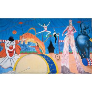 Circus Performers and Crowd Painted Backdrop BD-0047