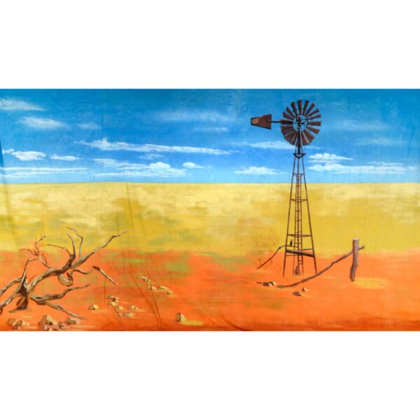 Australian Outback Windmill Painted Backdrop BD-0909