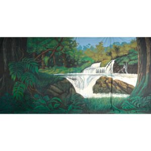 Tropical Jungle Waterfall Painted Backdrop BD-0087