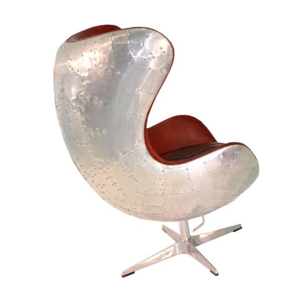 Retro Steel-Backed Egg Shaped Chair