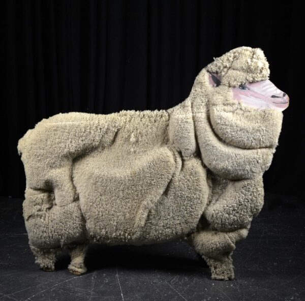 Cutout - Sheep with Wool Facing Right