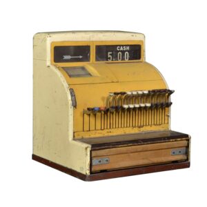 Cash Register, old style, yellow