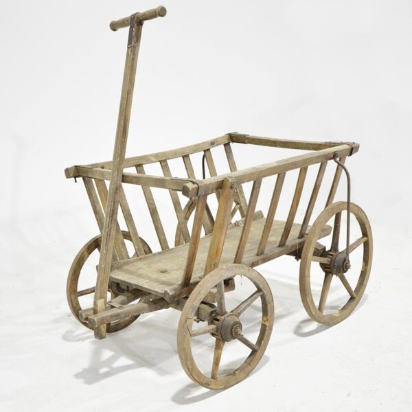 Wooden Rustic Flower Cart-0