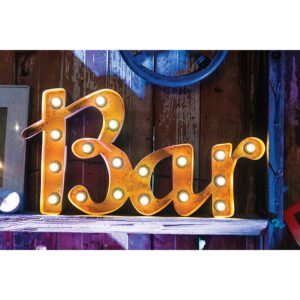 Illuminated Marquee "Bar" Sign-0
