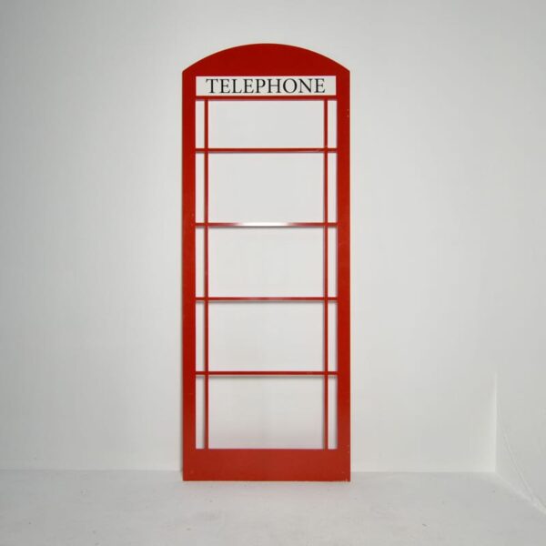 Telephone Booth Flat, English style, red-0