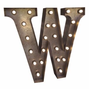 "W" Marquee Letter, rust-0
