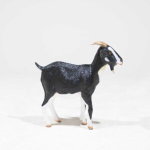 Life-Size Black and White Goat Statue-0
