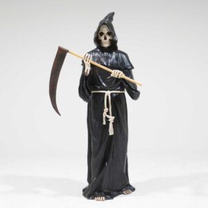 Life-Size Grim Reaper with Sickle Statue-0