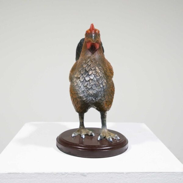 Life-Size Brown Hen Bird Statue-19383