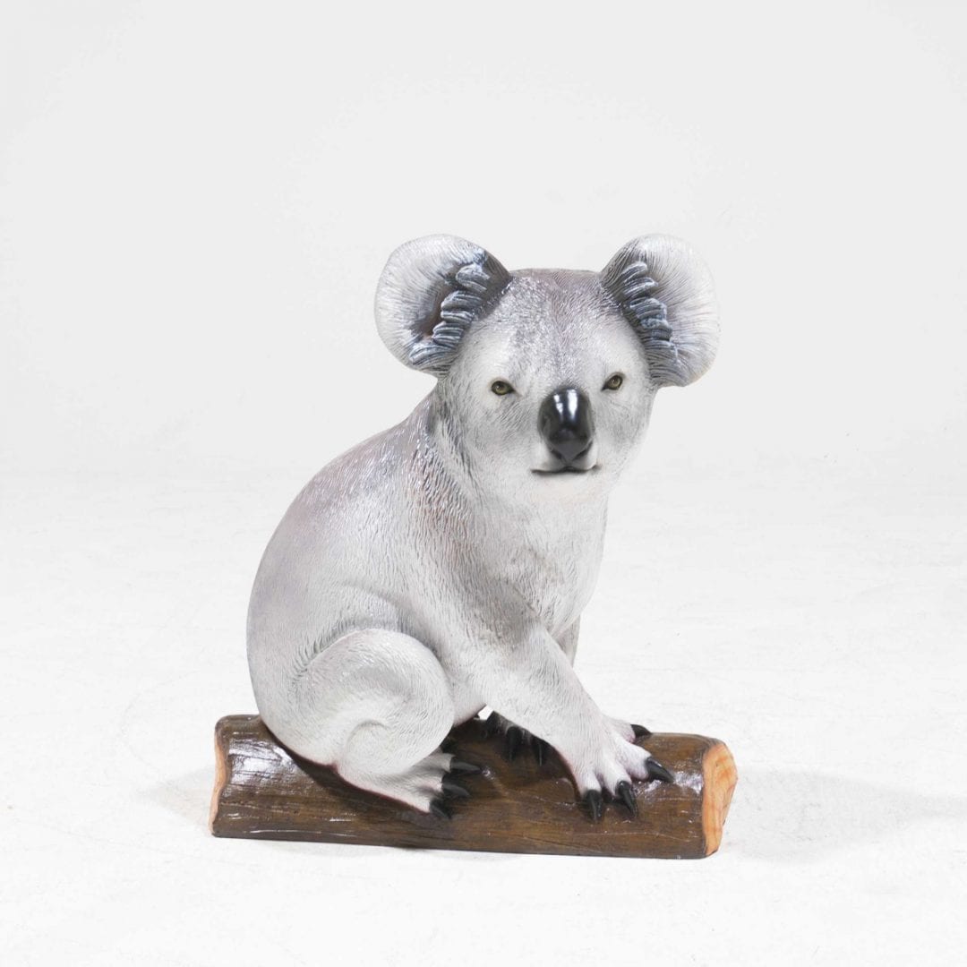 LifeSize Koala Bear Statue on branch