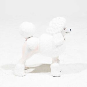 Life-Size White Poodle Dog Statue-0