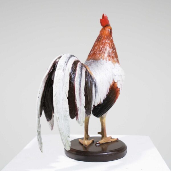Life-Size White Rooster Bird Statue-19389