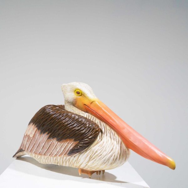 Life-Size Sitting Pelican Statue-0
