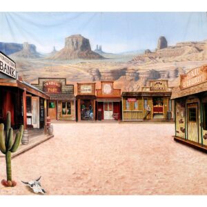 American West Western Town Painted Backdrop BD-0241