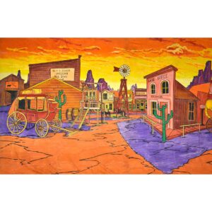 American West Dodge City Painted Backdrop BD-0244