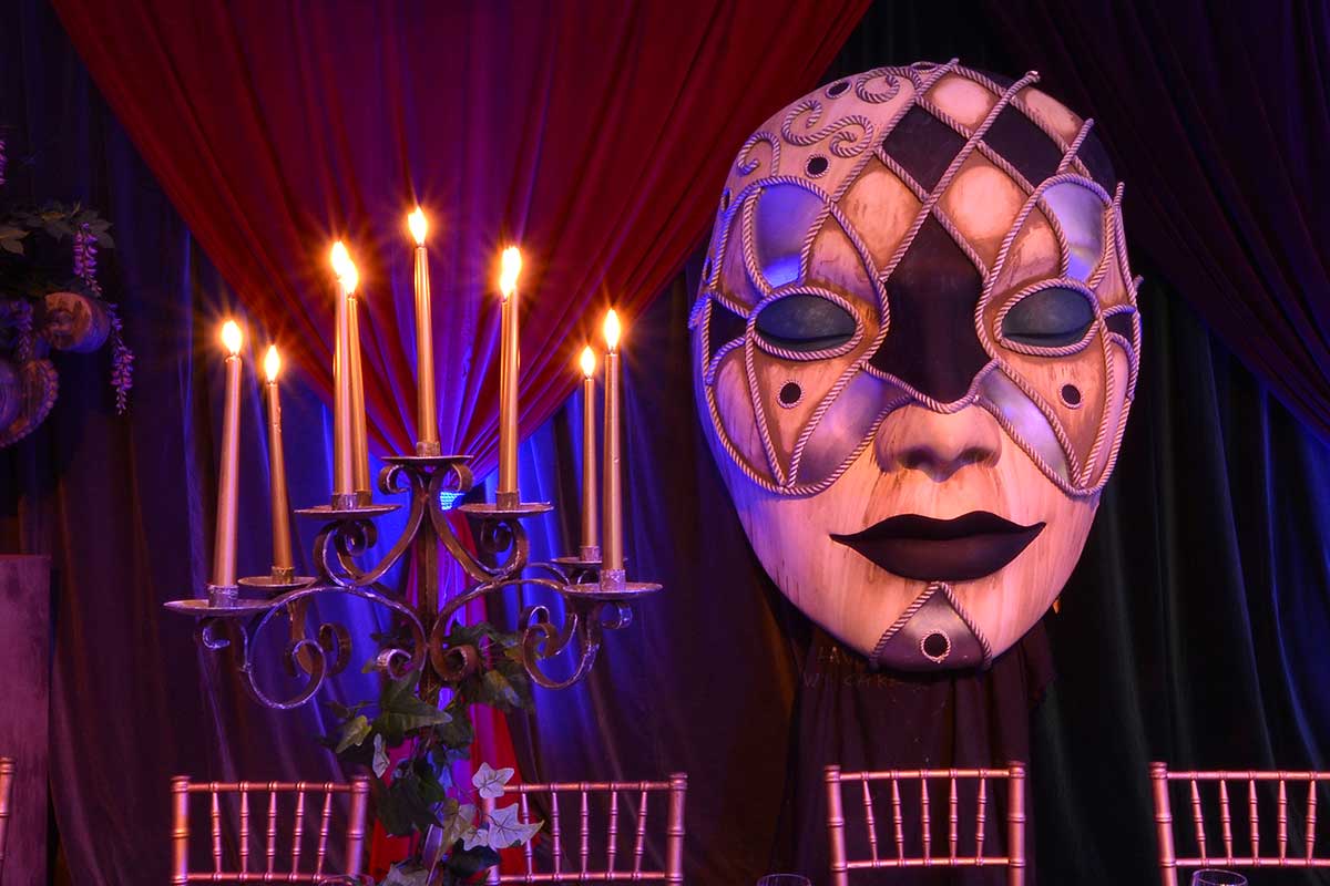 Sydney Prop Specialists Masquerade Theme Harlequin Mask