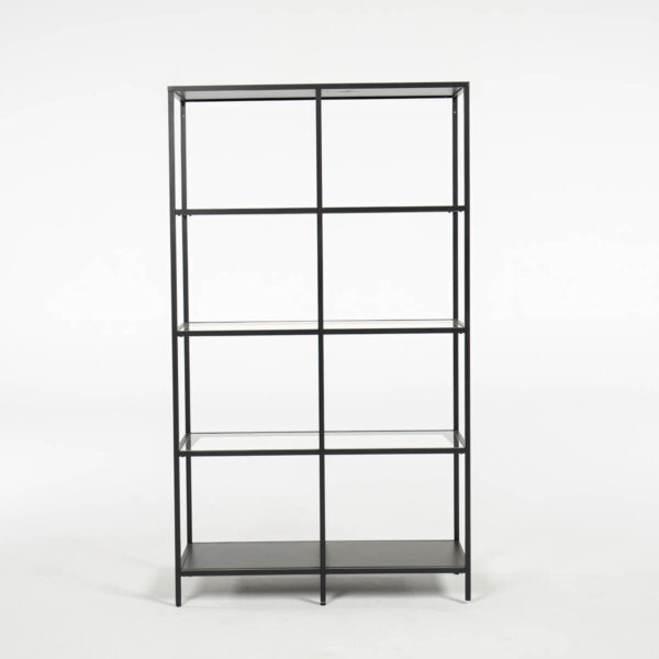 Black Shelves with Glass