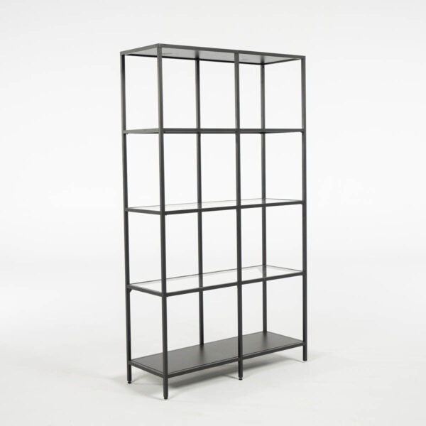 Black Shelves with Glass