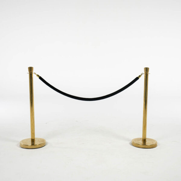 Bollards Gold with black rope