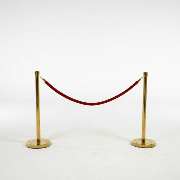 Bollards Gold with red rope