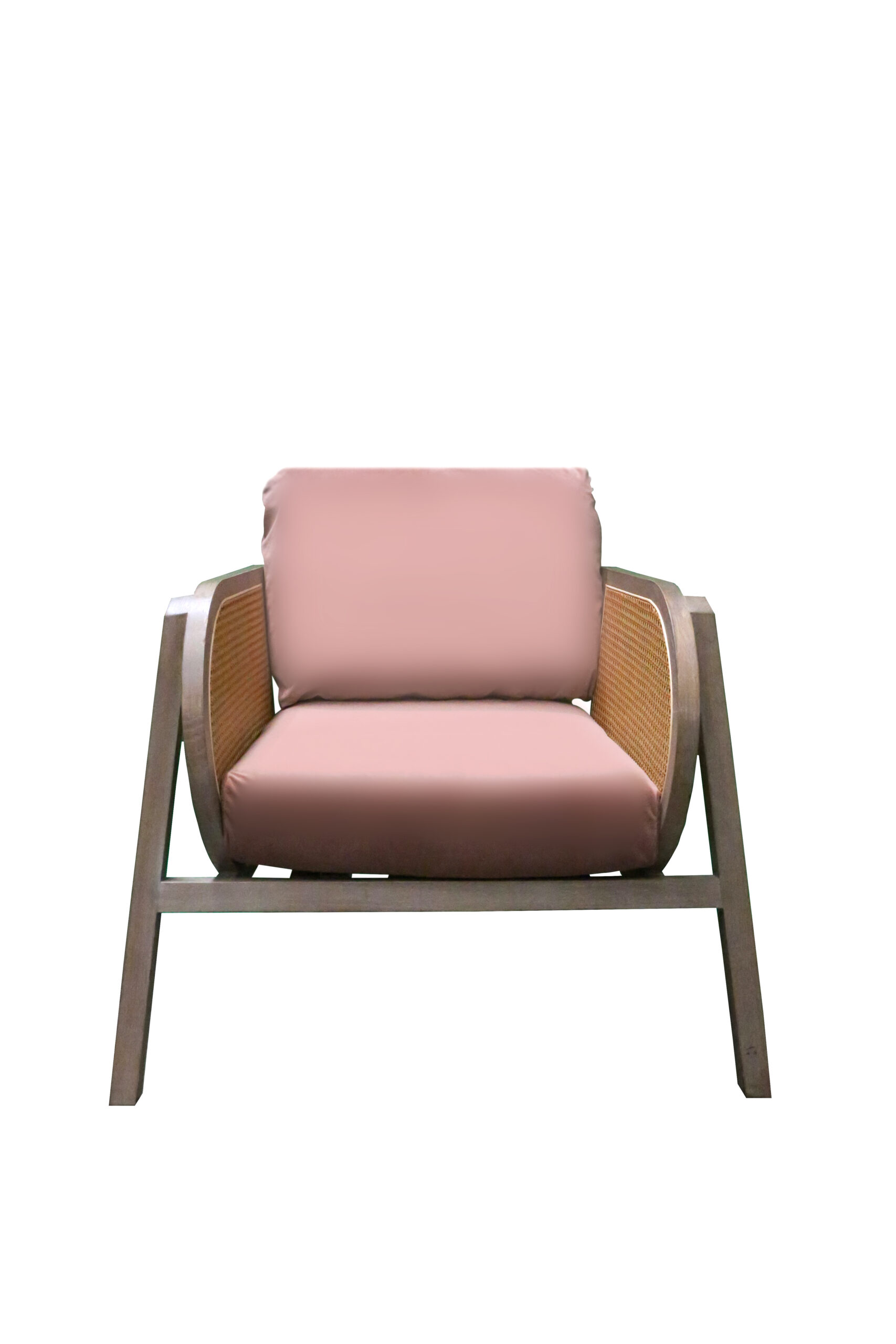 Luka Lounge - Velvet Dust Pink - Single Seater