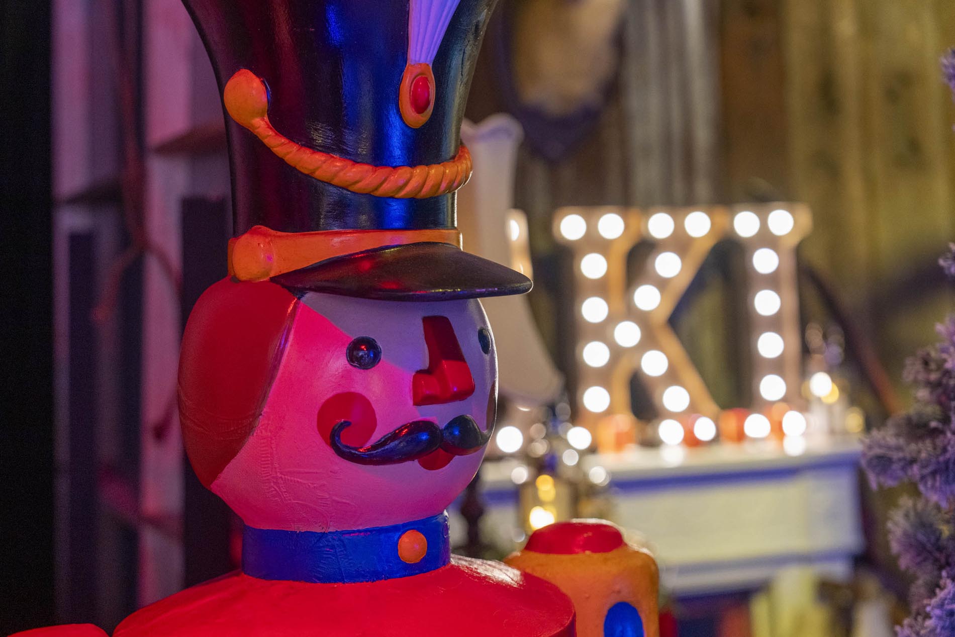 Toy soldier nutcracker prop styling detail