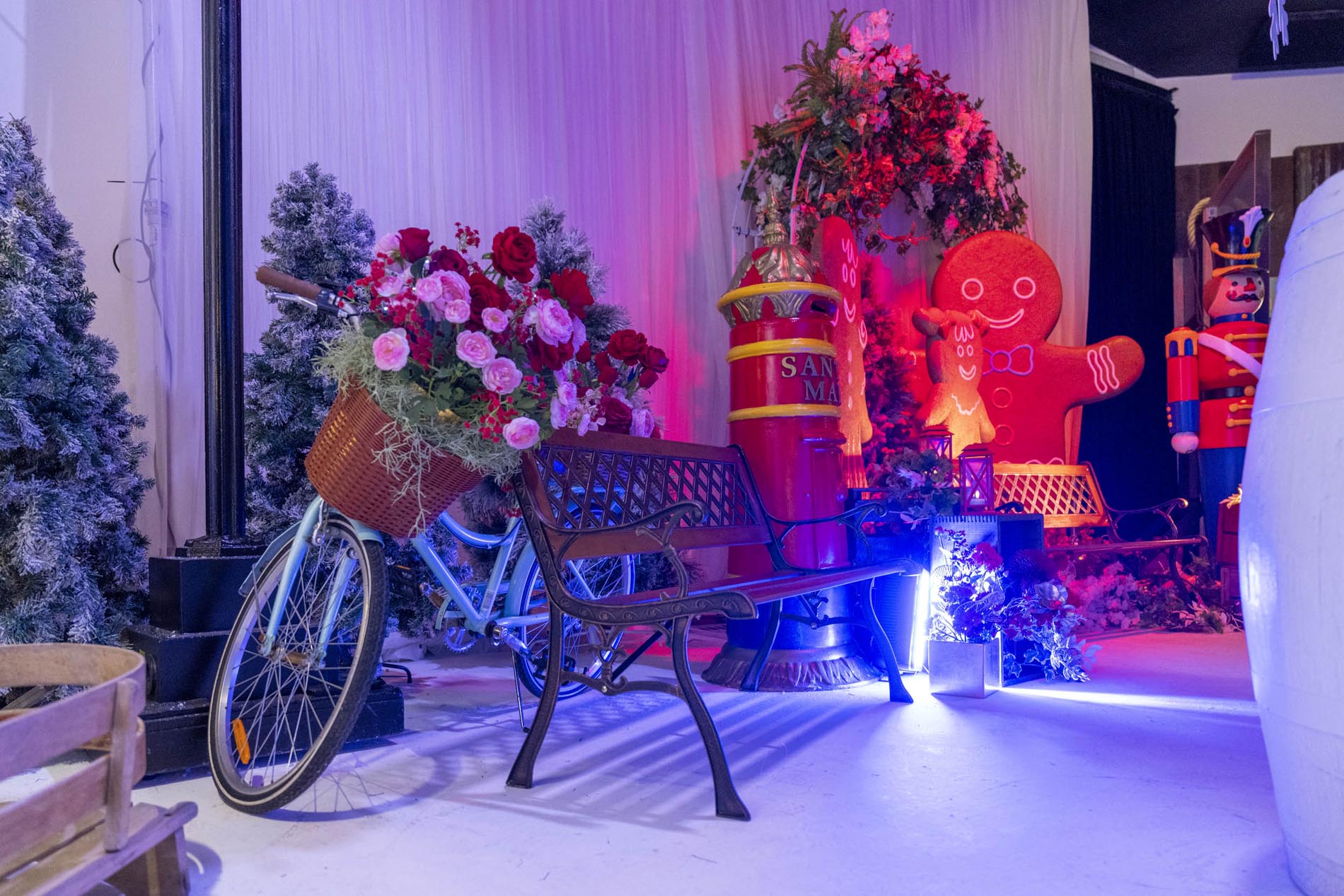 Festive Floral vintage garden Christmas theming styling