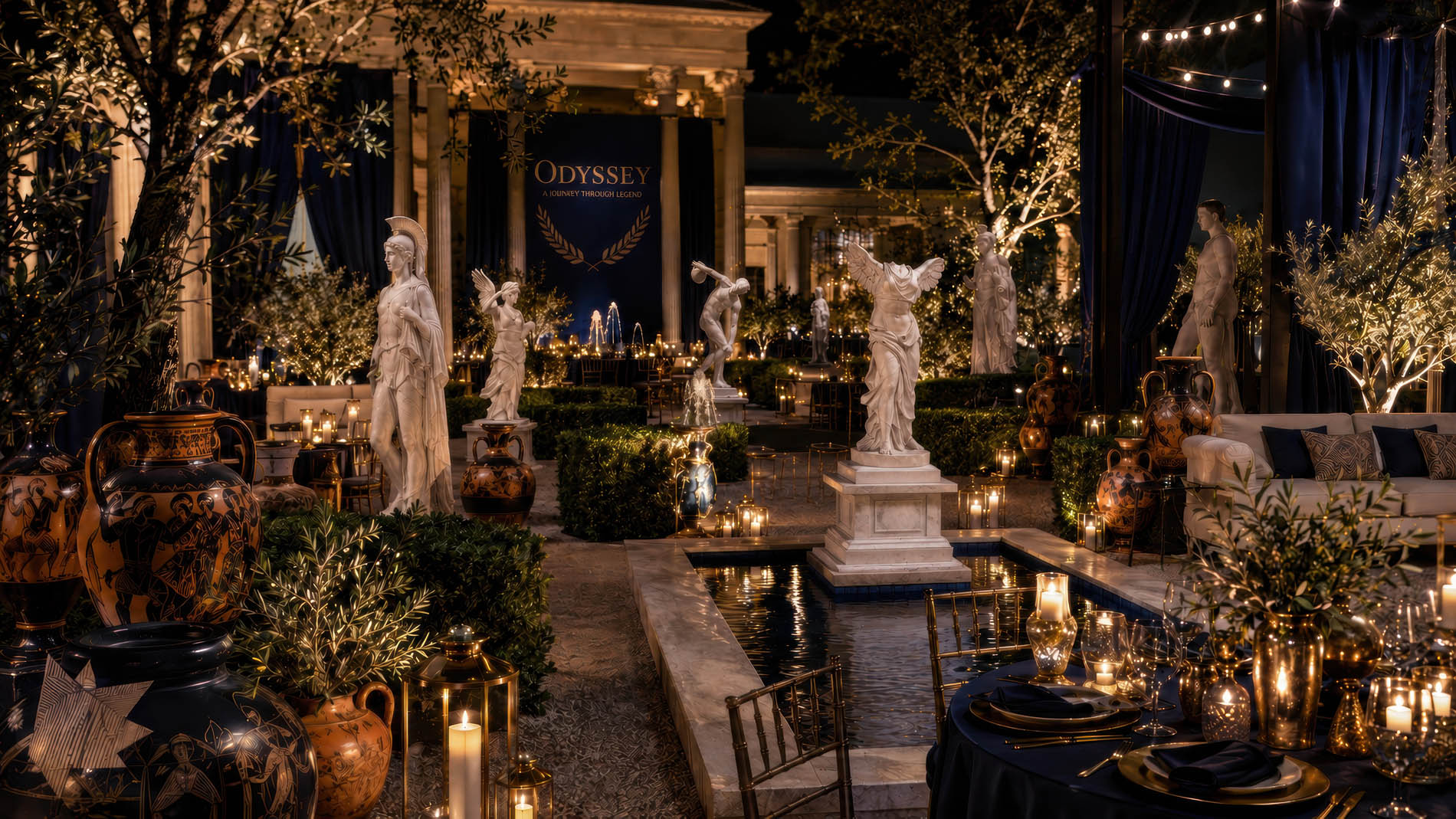 The Odyssey Greek themed styling detail